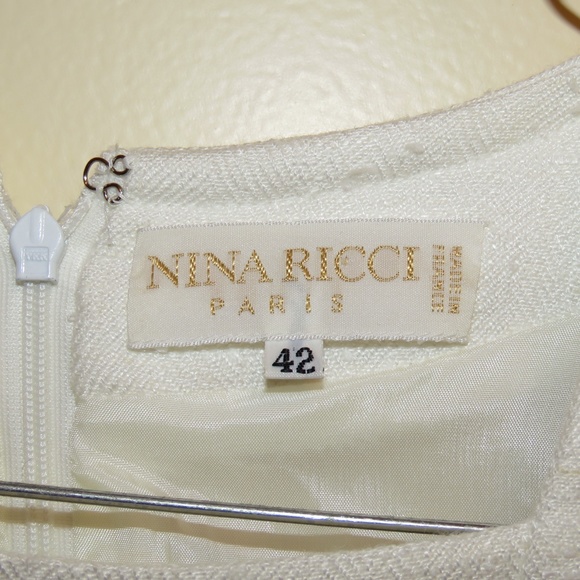 Vintage Nina Ricci Whitish Business Dress 42 - Picture 3 of 5